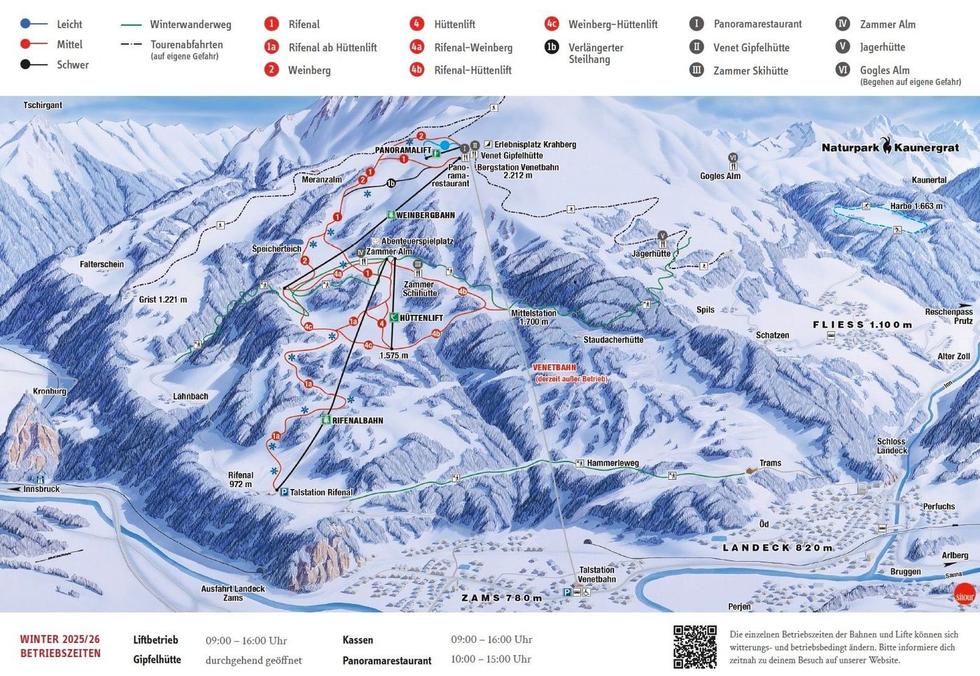piste map for Venet