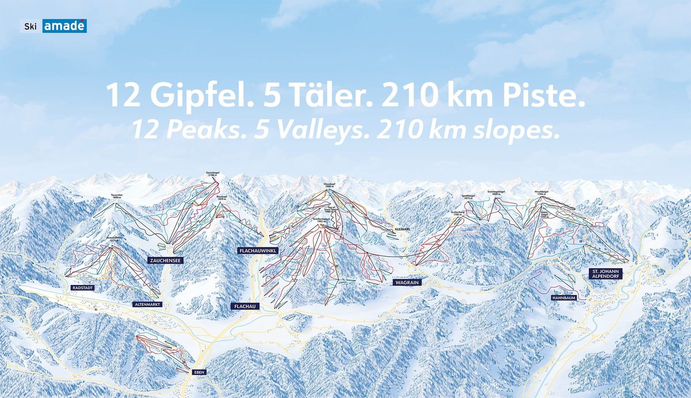 piste map for Wagrain