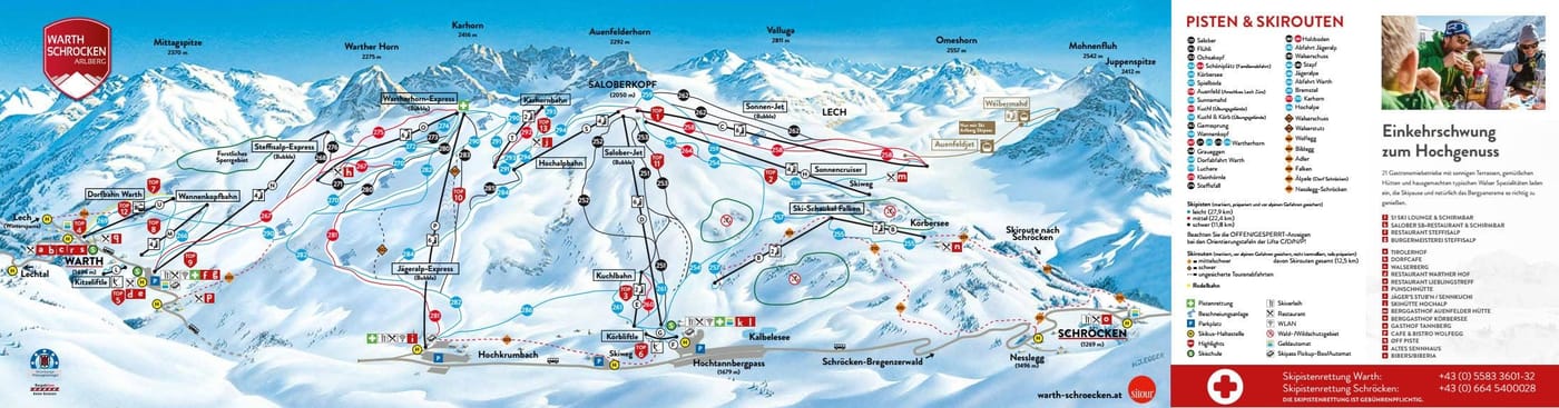piste map for Warth - Schröcken