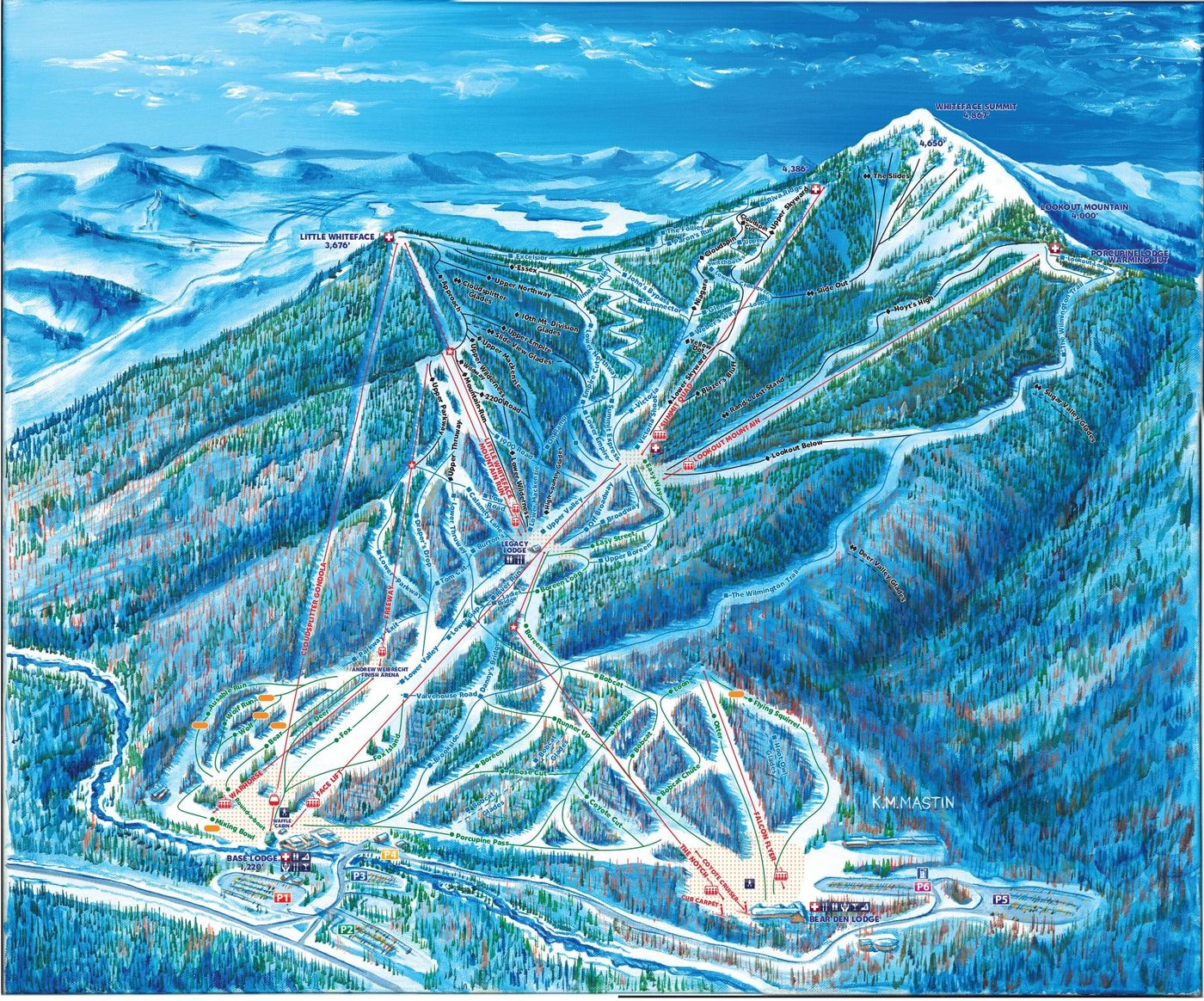 piste map for Whiteface Mountain Resort (NY)