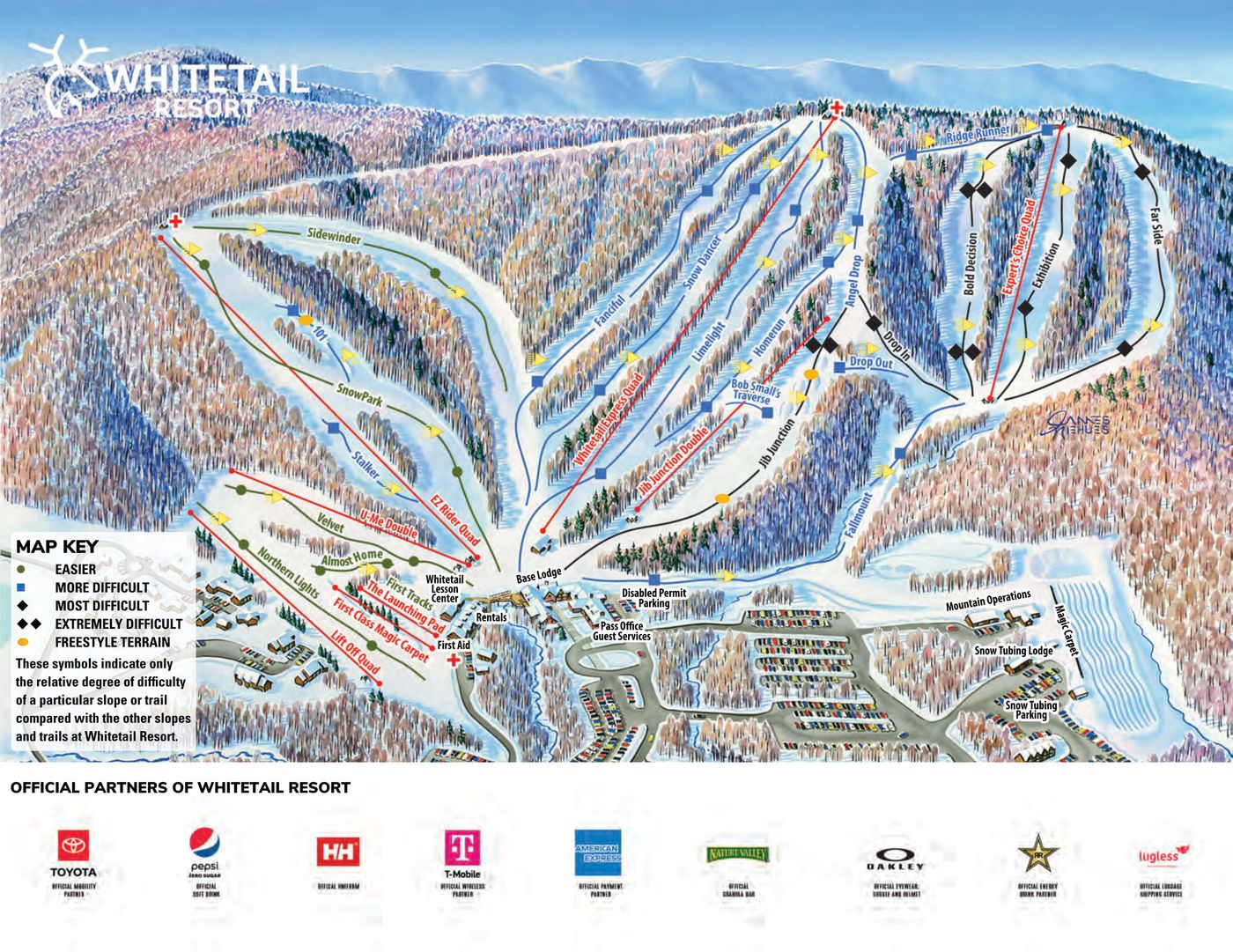 piste map for Whitetail Resort