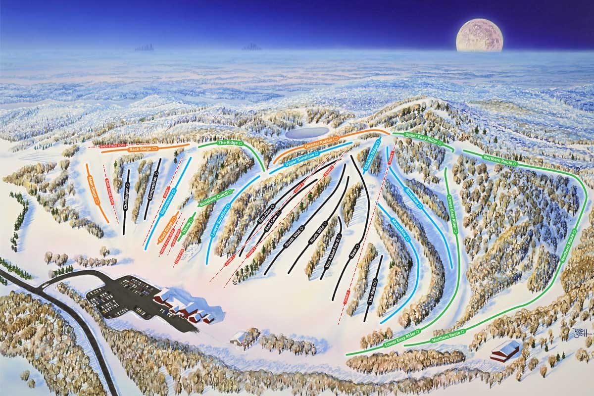 piste map for Wild Mountain Ski & Snowboard Area