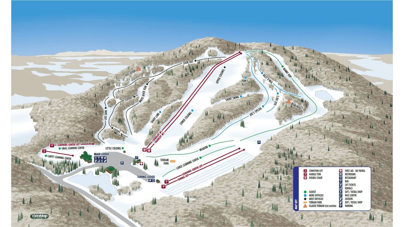 piste map for Willard Mountain