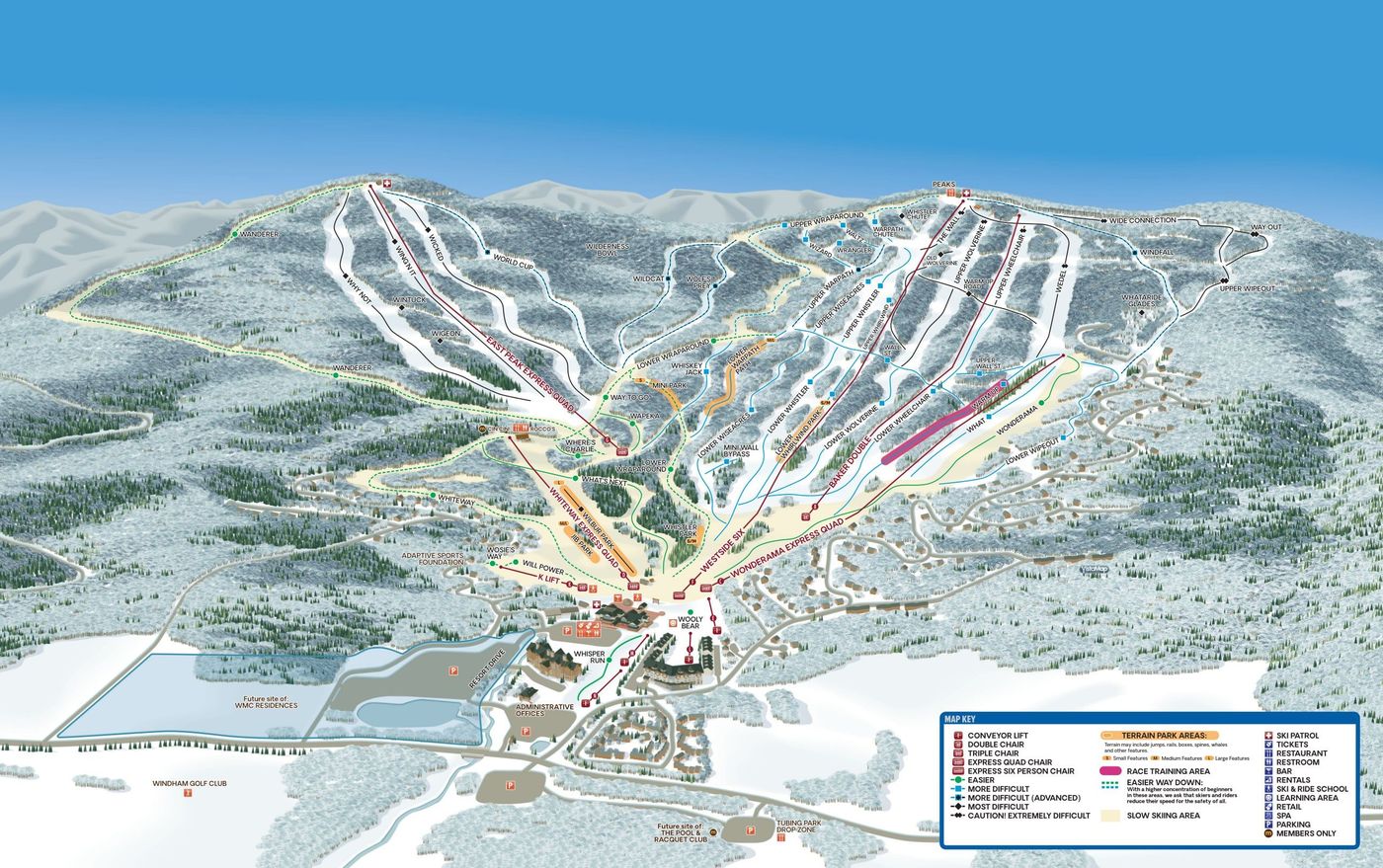 piste map for Windham Mountain