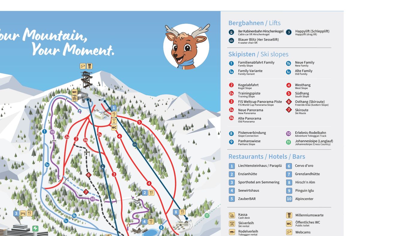 piste map for Zauberberg Semmering